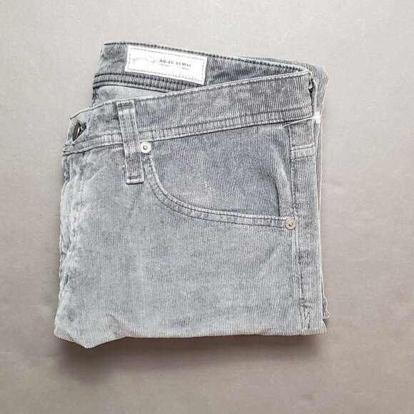 AG Adriano Goldschmied The Dylan Slim Skinny Corduroy Pant Men 32R Sulfur Black - Picture 16 of 16